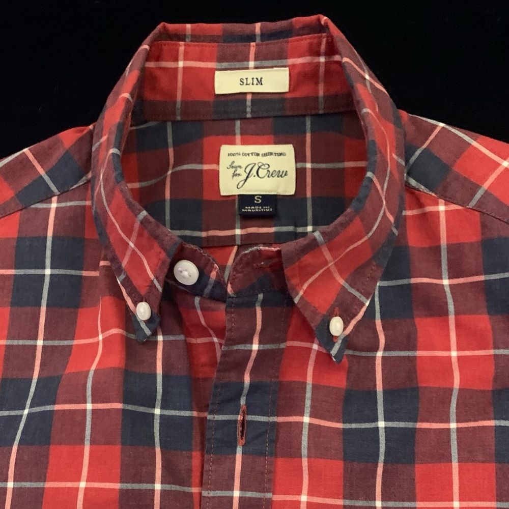 J CREW LS Slim Fit Plaid Shirt
